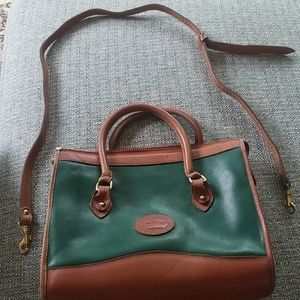 Dooney and Bourke Green and Brown Vintage handbag